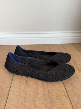Rothy's Black Honeycomb Flats Size 9.5